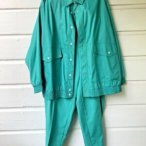 Koret Chore Jacket Coat Womens 18w Oversized Barn Farm Field Teal Green VTG